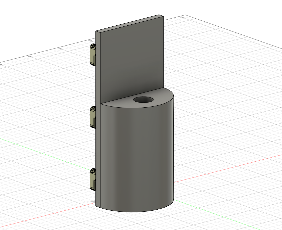 Fusion360 print design - front view.